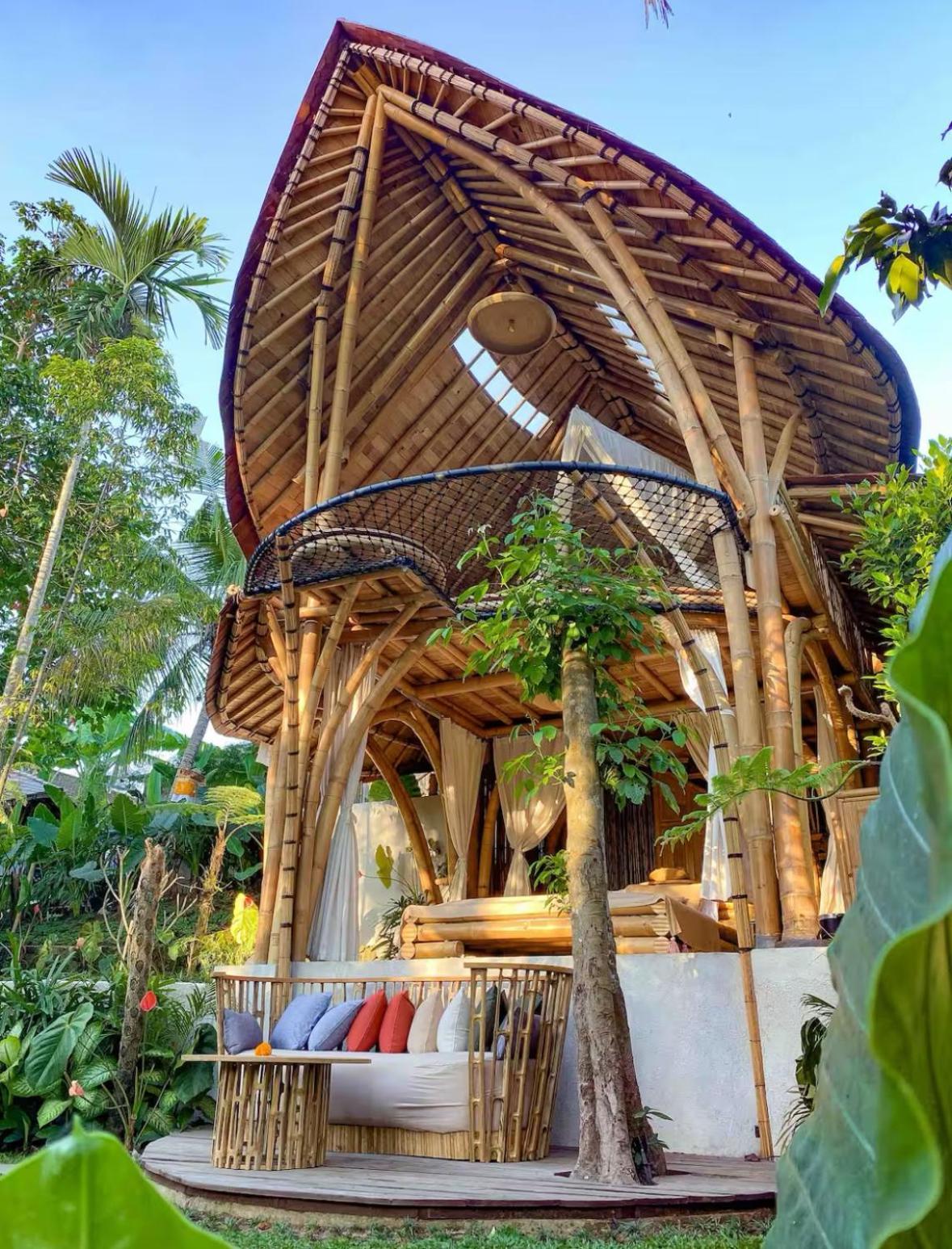 Вилла Wahem Eco Bamboo - Magical Bamboo House Убуд Экстерьер фото