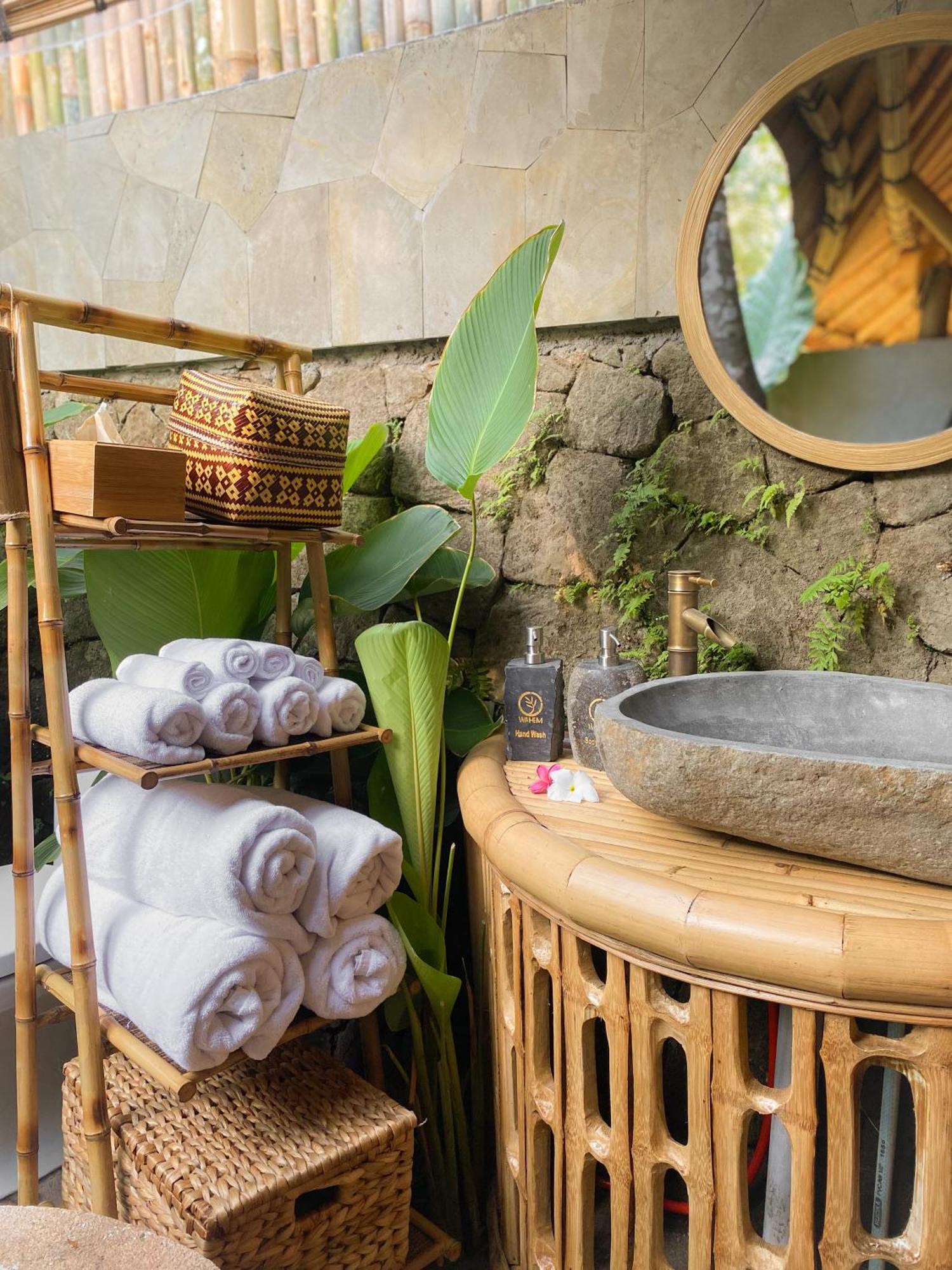 Вилла Wahem Eco Bamboo - Magical Bamboo House Убуд Экстерьер фото
