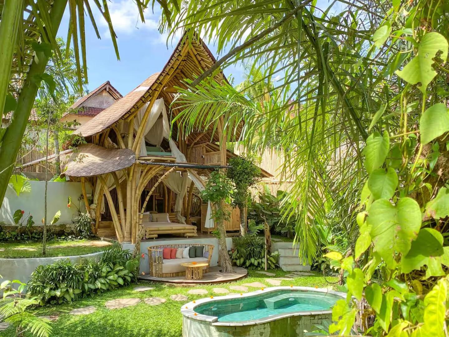 Вилла Wahem Eco Bamboo - Magical Bamboo House Убуд Экстерьер фото